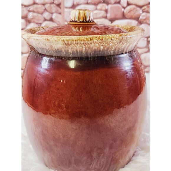 Hull Pottery Brown Drip Cookie Jar With Lid - Picture 4 of 11